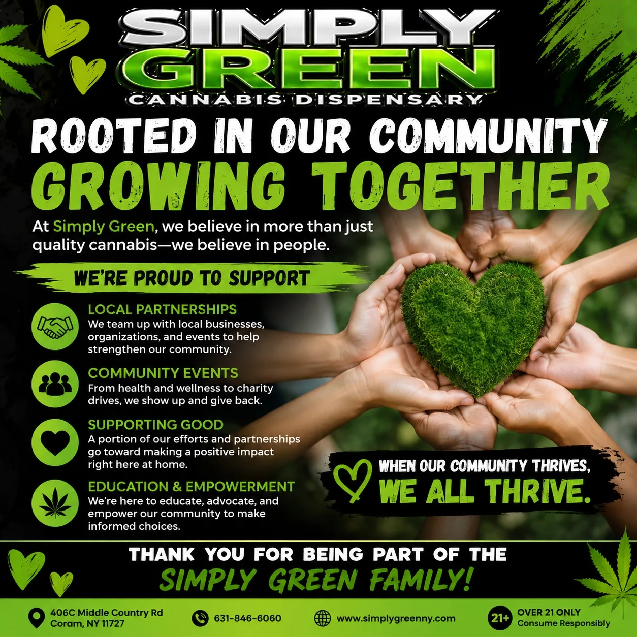 Simply Green community partnerships graphic